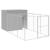 Cușcă de câine & țarc gri deschis 214x457x181cm oțel galvanizat GartenMobel Dekor