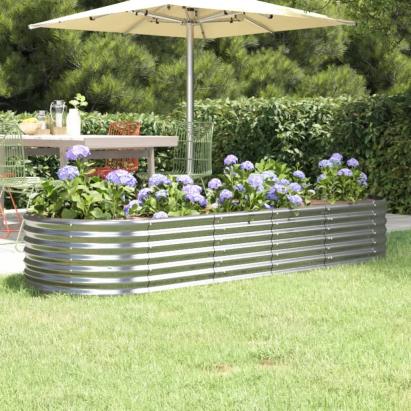 Strat înălțat grădină 224x80x36 cm oțel vopsit electrostatic GartenMobel Dekor