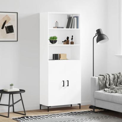 Dulap înalt, alb, 69,5x34x180 cm, lemn compozit GartenMobel Dekor