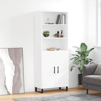 Dulap înalt, alb, 69,5x34x180 cm, lemn compozit GartenMobel Dekor