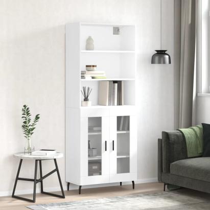 Dulap înalt, alb, 69,5x34x180 cm, lemn compozit GartenMobel Dekor