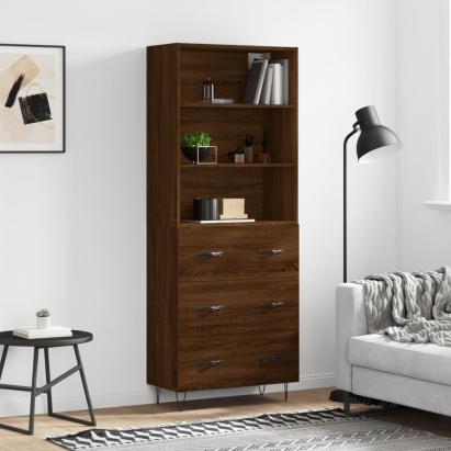 Dulap înalt, stejar maro, 69,5x34x180 cm, lemn compozit GartenMobel Dekor