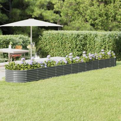 Strat înălțat grădină gri 512x80x36cm oțel vopsit electrostatic GartenMobel Dekor