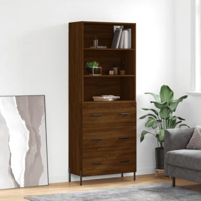 Dulap înalt, stejar maro, 69,5x34x180 cm, lemn compozit GartenMobel Dekor