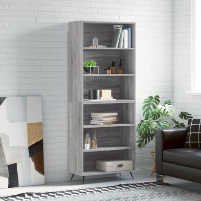 Dulap înalt, gri sonoma, 69,5x32,5x180 cm, lemn compozit GartenMobel Dekor