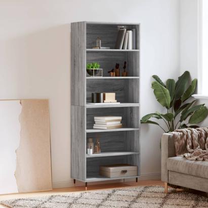 Dulap înalt, gri sonoma, 69,5x32,5x180 cm, lemn compozit GartenMobel Dekor