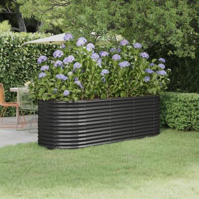Strat înălțat grădină 224x80x68 cm oțel vopsit electrostatic GartenMobel Dekor