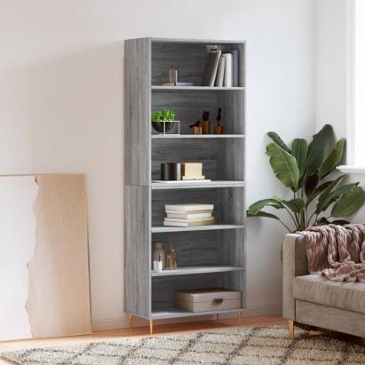 Dulap înalt, gri sonoma, 69,5x32,5x180 cm, lemn compozit GartenMobel Dekor