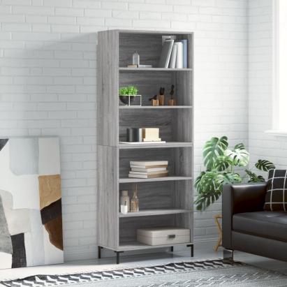 Dulap înalt, gri sonoma, 69,5x32,5x180 cm, lemn compozit GartenMobel Dekor