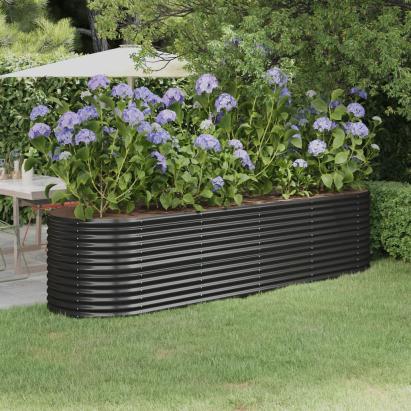 Strat înălțat grădină 296x80x68 cm oțel vopsit electrostatic GartenMobel Dekor