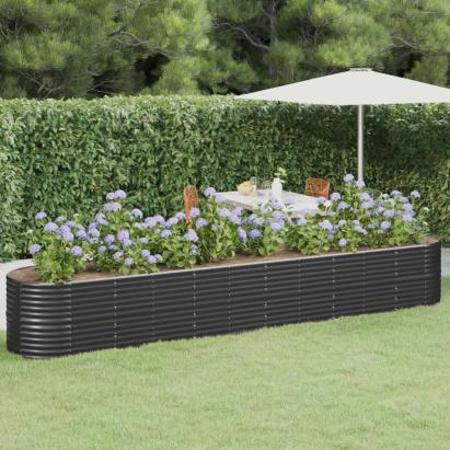 Strat înălțat grădină 440x80x68 cm oțel vopsit electrostatic GartenMobel Dekor