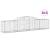 Coșuri gabion arcuite 15 buc, 300x50x60/80 cm, fier galvanizat GartenMobel Dekor