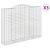 Coșuri gabion arcuite, 3 buc, 300x50x220/240cm, fier galvanizat GartenMobel Dekor