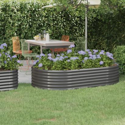 Strat înălțat grădină 175x100x36 cm oțel vopsit electrostatic GartenMobel Dekor
