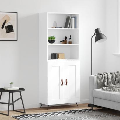Dulap înalt, alb, 69,5x34x180 cm, lemn compozit GartenMobel Dekor