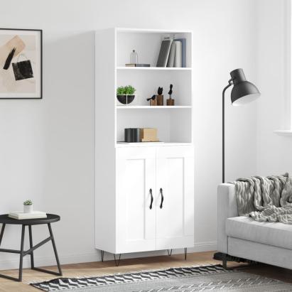 Dulap înalt, alb, 69,5x34x180 cm, lemn compozit GartenMobel Dekor