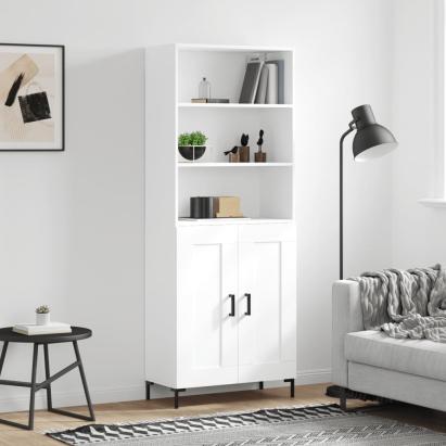 Dulap înalt, alb, 69,5x34x180 cm, lemn compozit GartenMobel Dekor