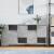 Servante, 2 piese, gri beton, lemn prelucrat GartenMobel Dekor