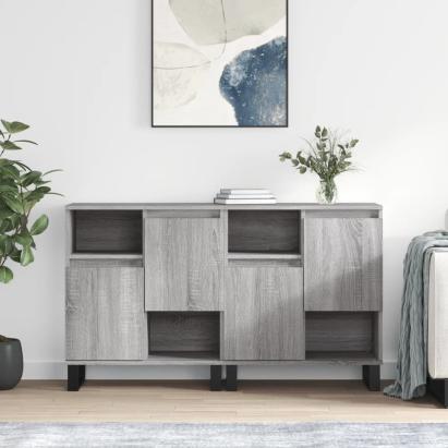 Servante, 2 buc., sonoma gri, lemn prelucrat GartenMobel Dekor