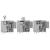 Servante, 3 piese, gri beton, lemn prelucrat GartenMobel Dekor