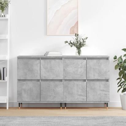 Servante, 2 piese, gri beton, lemn prelucrat GartenMobel Dekor