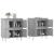 Servante, 2 piese, gri beton, lemn prelucrat GartenMobel Dekor