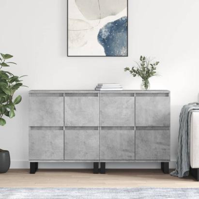 Servante, 2 piese, gri beton, lemn prelucrat GartenMobel Dekor