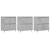Servante, 3 piese, gri beton, lemn prelucrat GartenMobel Dekor