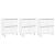 Servante, 3 piese, alb, lemn prelucrat GartenMobel Dekor