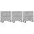 Servante, 3 piese, gri beton, lemn prelucrat GartenMobel Dekor