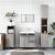 Set mobilier de baie, 3 piese, gri sonoma, lemn prelucrat GartenMobel Dekor