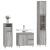 Set mobilier de baie, 3 piese, gri sonoma, lemn prelucrat GartenMobel Dekor
