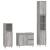 Set mobilier de baie, 3 piese, gri sonoma, lemn prelucrat GartenMobel Dekor