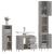 Set mobilier de baie, 3 piese, gri sonoma, lemn prelucrat GartenMobel Dekor