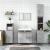 Set mobilier de baie, 3 piese, gri beton, lemn compozit GartenMobel Dekor