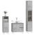 Set mobilier de baie, 3 piese, gri beton, lemn compozit GartenMobel Dekor