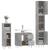 Set mobilier de baie, 3 piese, gri beton, lemn compozit GartenMobel Dekor