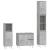 Set mobilier de baie, 3 piese, gri beton, lemn compozit GartenMobel Dekor