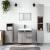 Set mobilier de baie, 3 piese, gri sonoma, lemn prelucrat GartenMobel Dekor