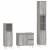 Set mobilier de baie, 3 piese, gri sonoma, lemn prelucrat GartenMobel Dekor