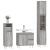 Set mobilier de baie, 3 piese, gri sonoma, lemn prelucrat GartenMobel Dekor