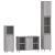 Set mobilier de baie, 3 piese, gri sonoma, lemn prelucrat GartenMobel Dekor