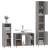 Set mobilier de baie, 3 piese, gri sonoma, lemn prelucrat GartenMobel Dekor