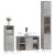 Set mobilier de baie, 3 piese, gri beton, lemn compozit GartenMobel Dekor
