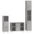 Set mobilier de baie, 3 piese, gri beton, lemn compozit GartenMobel Dekor