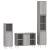 Set mobilier de baie, 3 piese, gri sonoma, lemn prelucrat GartenMobel Dekor