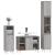 Set mobilier de baie, 3 piese, gri sonoma, lemn prelucrat GartenMobel Dekor
