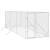 Padoc de exterior pentru câini argintiu 2x6x2 m oțel galvanizat GartenMobel Dekor