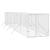 Padoc de exterior pentru câini argintiu 2x10x2m oțel galvanizat GartenMobel Dekor