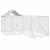 Padoc exterior cu acoperiș argintiu 4x4x2,5 m oțel galvanizat GartenMobel Dekor